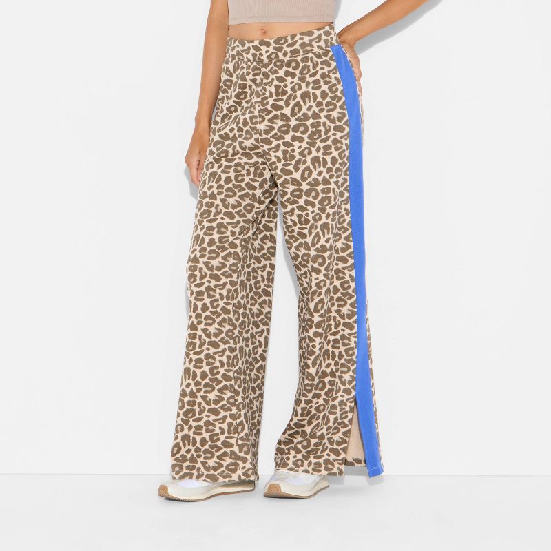 slide 3 of 3, Grayson Threads Women's Leopard Print Pull-On Graphic Pants - Brown S, 1 ct