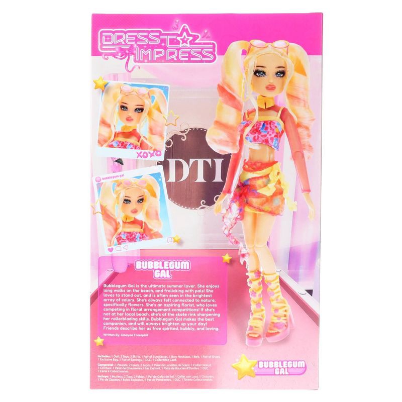 slide 4 of 10, Dress To Impress Bubble Gum Gal Fashion Doll, 1 ct