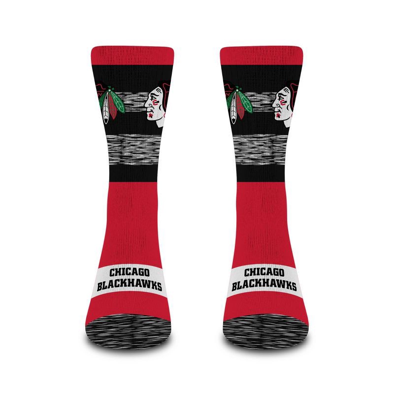 slide 3 of 3, NHL Chicago Blackhawks Mixer Crew Socks - Large, 1 ct