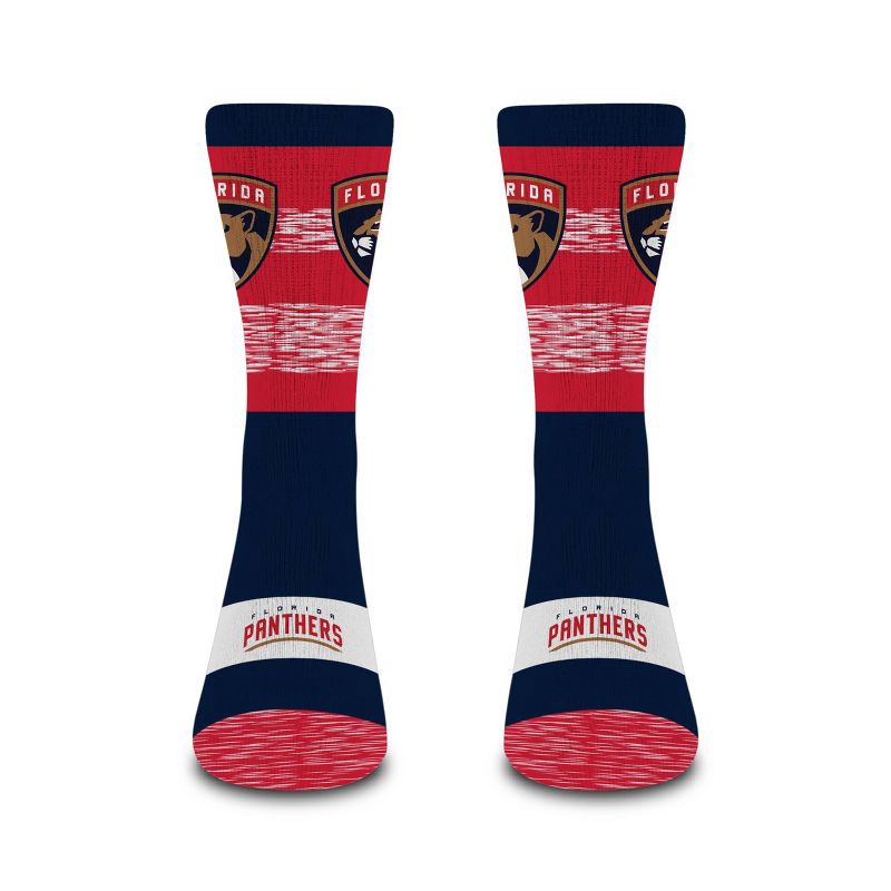 slide 2 of 3, NHL Florida Panthers Mixer Crew Socks - Large, 1 ct