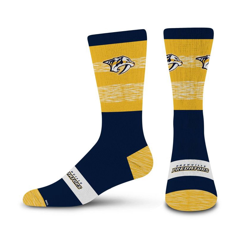 slide 1 of 3, NHL Nashville Predators Mixer Crew Socks - Large, 1 ct