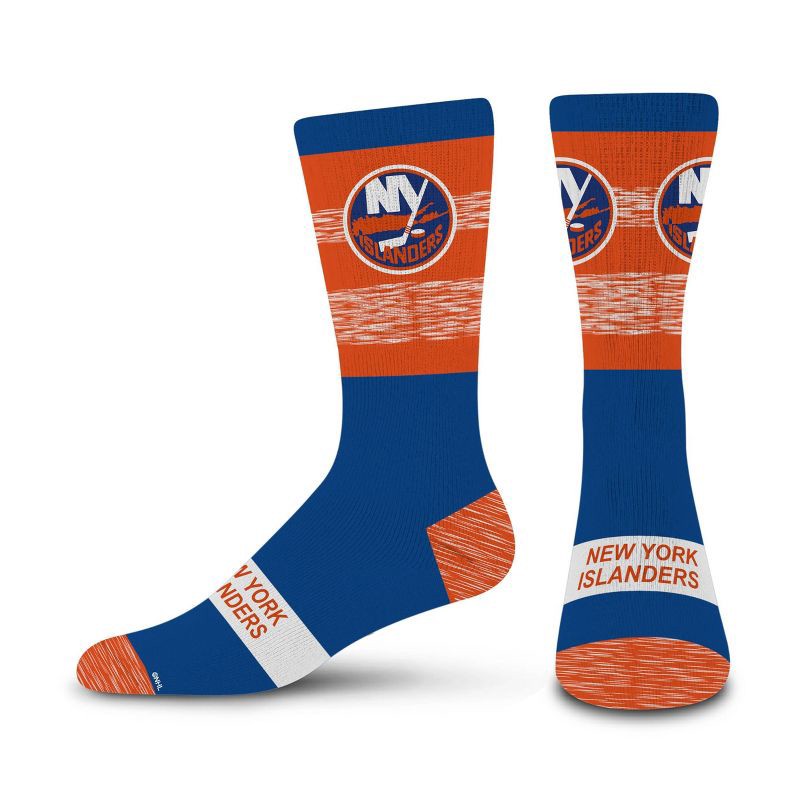slide 1 of 3, NHL New York Islanders Mixer Crew Socks - Large, 1 ct