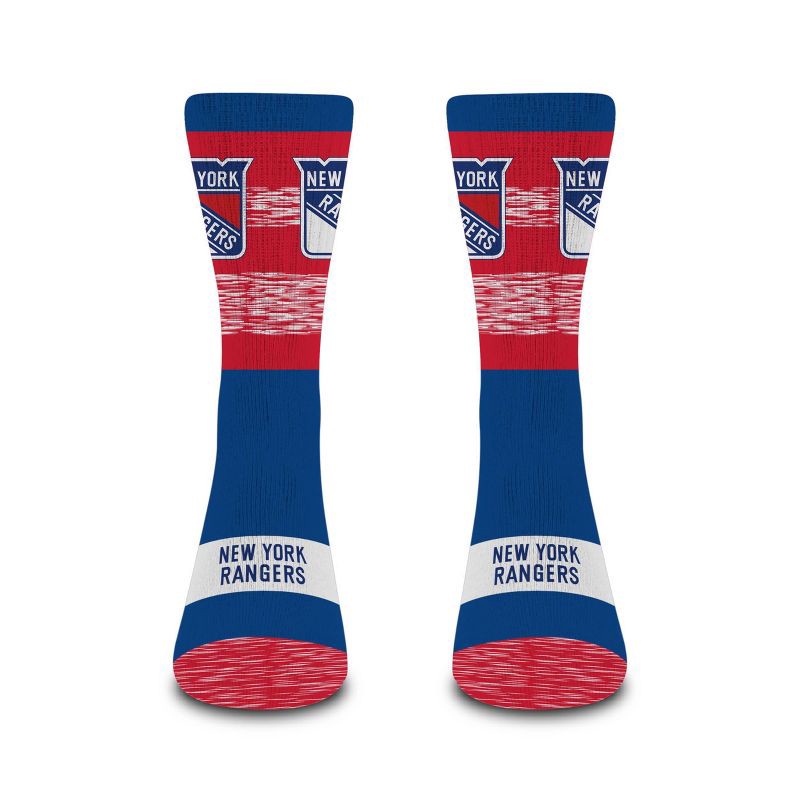 slide 3 of 3, NHL New York Rangers Mixer Crew Socks - Large, 1 ct