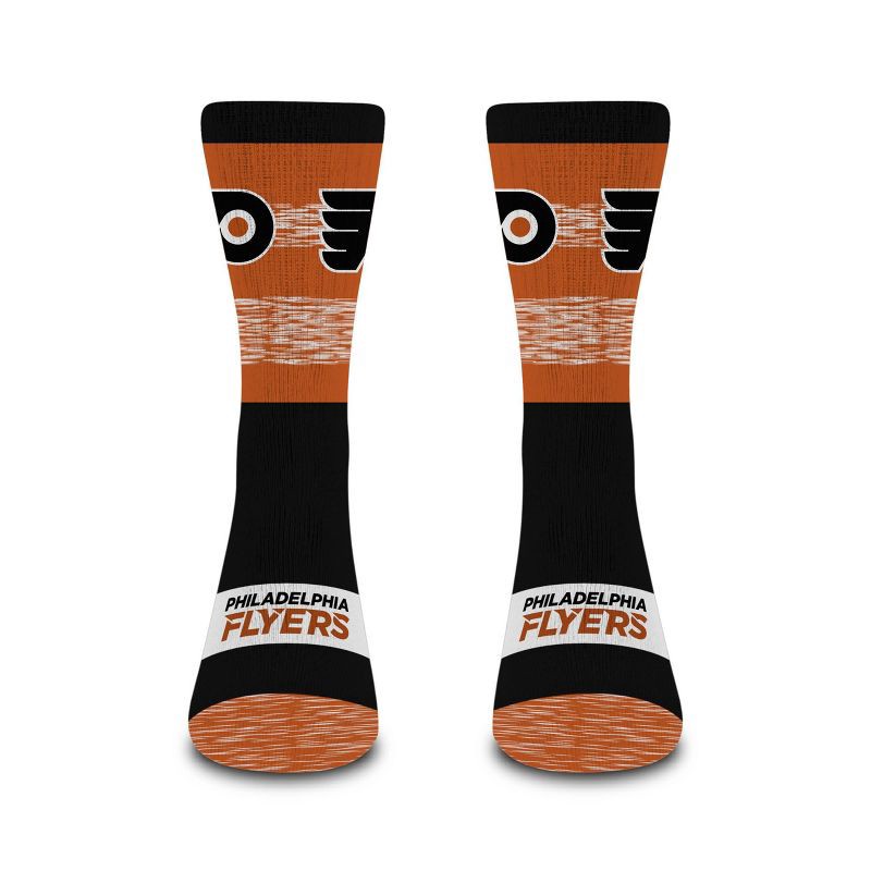 slide 2 of 3, NHL Philadelphia Flyers Mixer Crew Socks - Large, 1 ct