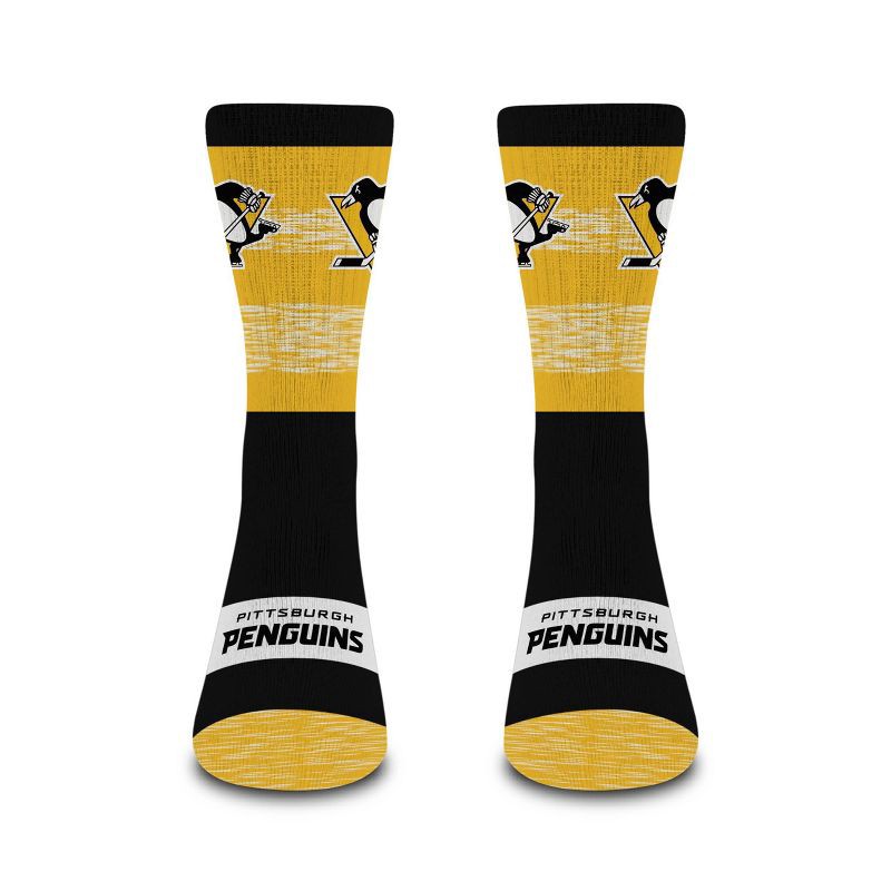 slide 2 of 3, NHL Pittsburgh Penguins Mixer Crew Socks - Large, 1 ct