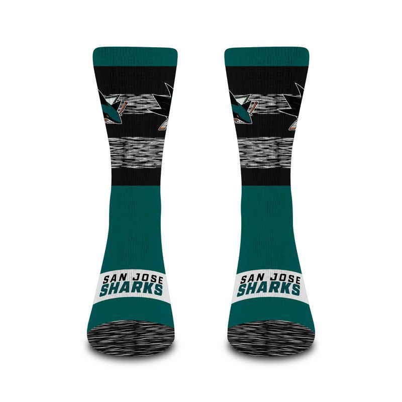 slide 2 of 3, NHL San Jose Sharks Mixer Crew Socks - Large, 1 ct