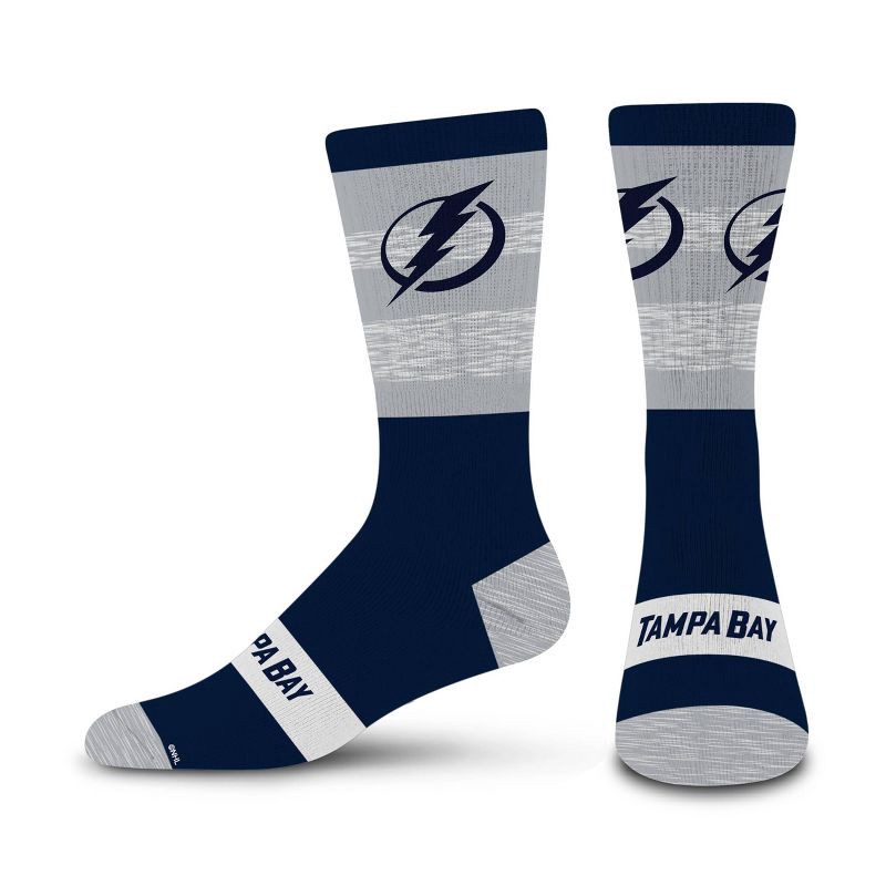 slide 1 of 3, NHL Tampa Bay Lightning Mixer Crew Socks - Large, 1 ct