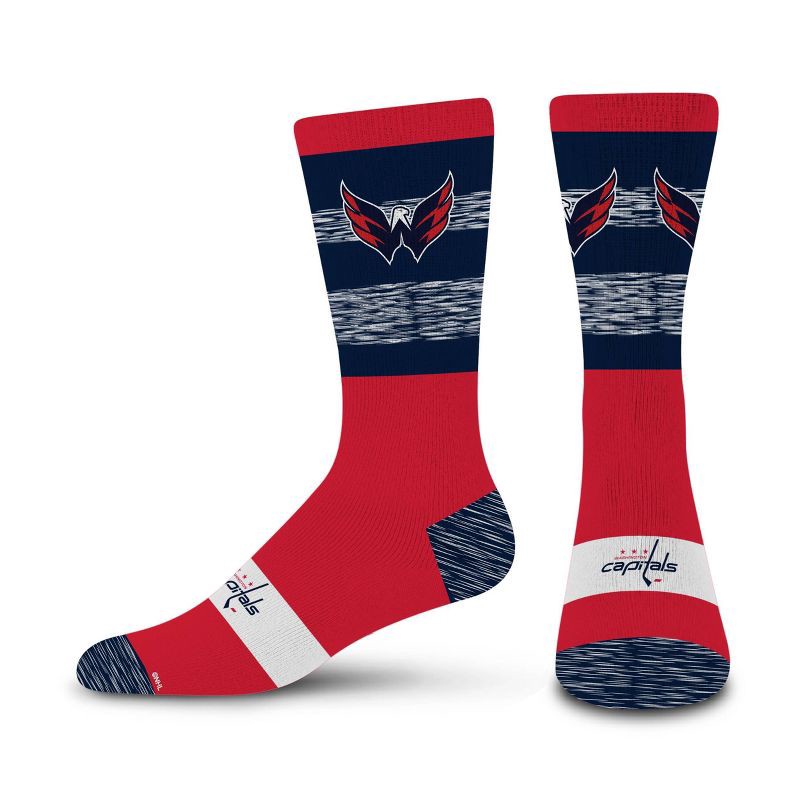 slide 1 of 3, NHL Washington Capitals Mixer Crew Socks - Large, 1 ct