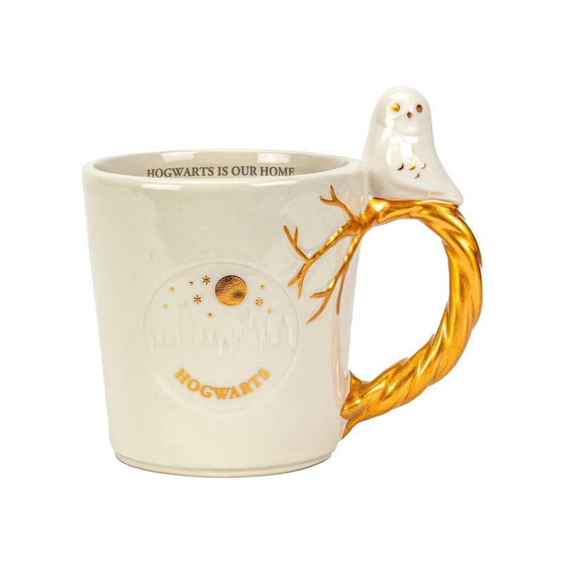 slide 1 of 6, Zak Designs 11oz Harry Potter Ceramic Sculpted Coffee Mug White/Gold, 11 oz