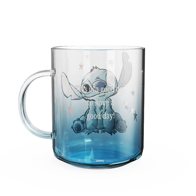 slide 2 of 5, Zak Designs 14.5oz Stitch Kaya Glass Mug Blue, 14.5 oz
