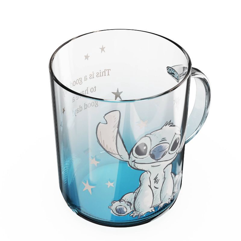 slide 3 of 5, Zak Designs 14.5oz Stitch Kaya Glass Mug Blue, 14.5 oz