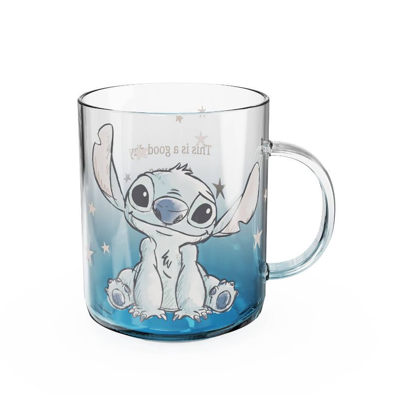 slide 1 of 5, Zak Designs 14.5oz Stitch Kaya Glass Mug Blue, 14.5 oz