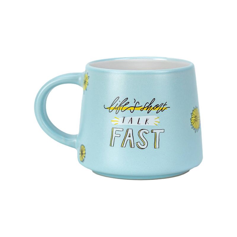 slide 2 of 6, Zak Designs 15oz Gilmore Girls Ceramic Coffee Mug Life's Short Talk Fast, 15 oz