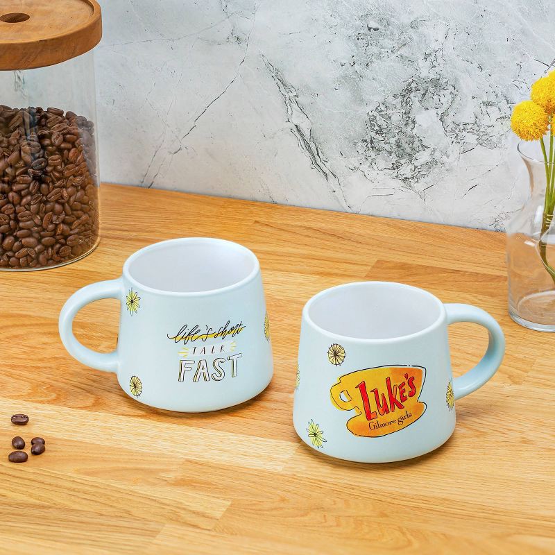 slide 6 of 6, Zak Designs 15oz Gilmore Girls Ceramic Coffee Mug Life's Short Talk Fast, 15 oz