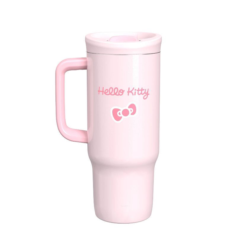 slide 2 of 6, Zak Designs 24oz Hello Kitty Stainless Steel Sutton Tumbler with Slide Lid Pink, 24 oz