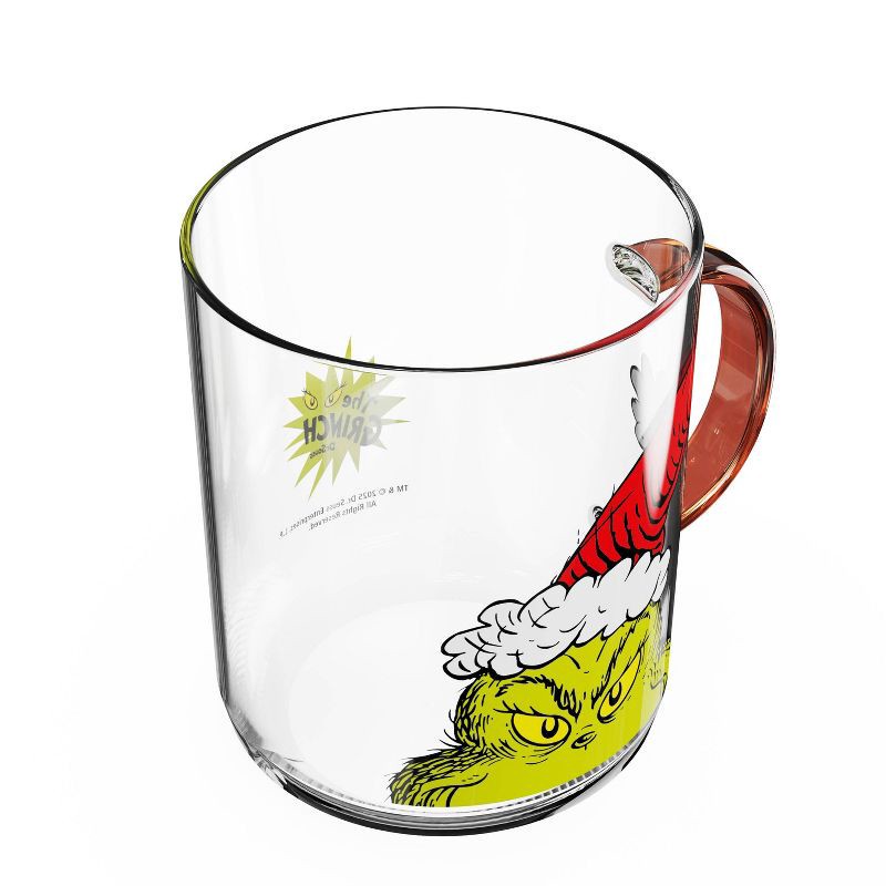 slide 3 of 5, Zak Designs 14.5oz Grinch Kaya Glass Mug Clear, 14.5 oz