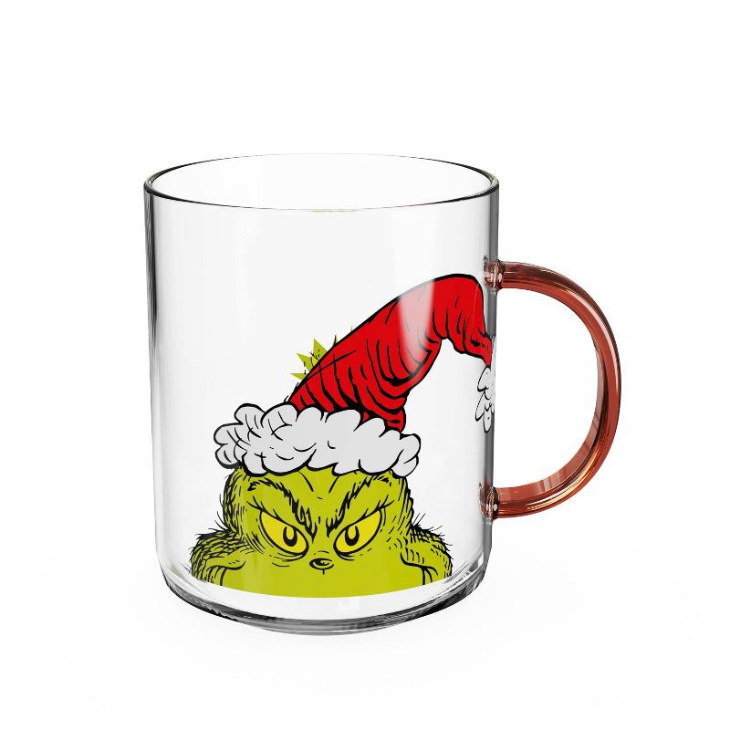 slide 1 of 5, Zak Designs 14.5oz Grinch Kaya Glass Mug Clear, 14.5 oz
