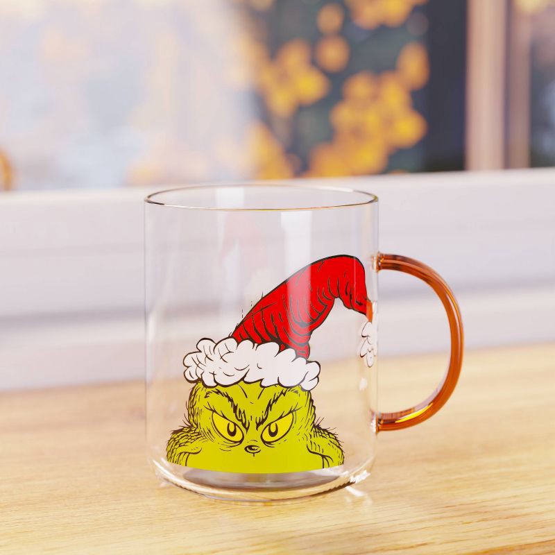 slide 5 of 5, Zak Designs 14.5oz Grinch Kaya Glass Mug Clear, 14.5 oz
