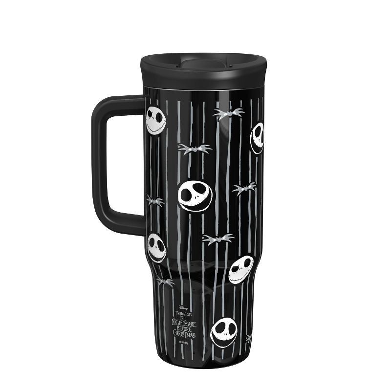 slide 2 of 6, Zak Designs 24oz Nightmare Before Christmas Stainless Steel Vacuum Sutton Tumbler with Slide Lid Black, 24 oz
