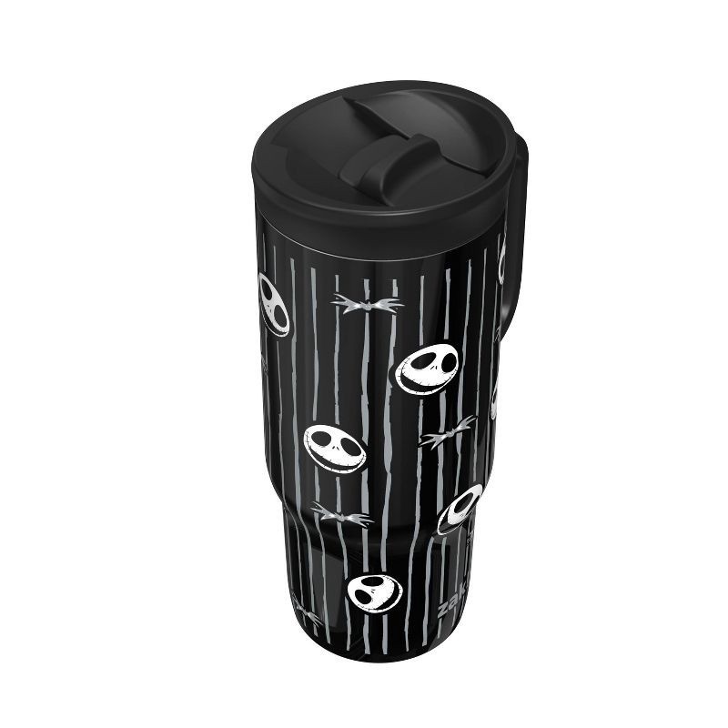 slide 3 of 6, Zak Designs 24oz Nightmare Before Christmas Stainless Steel Vacuum Sutton Tumbler with Slide Lid Black, 24 oz