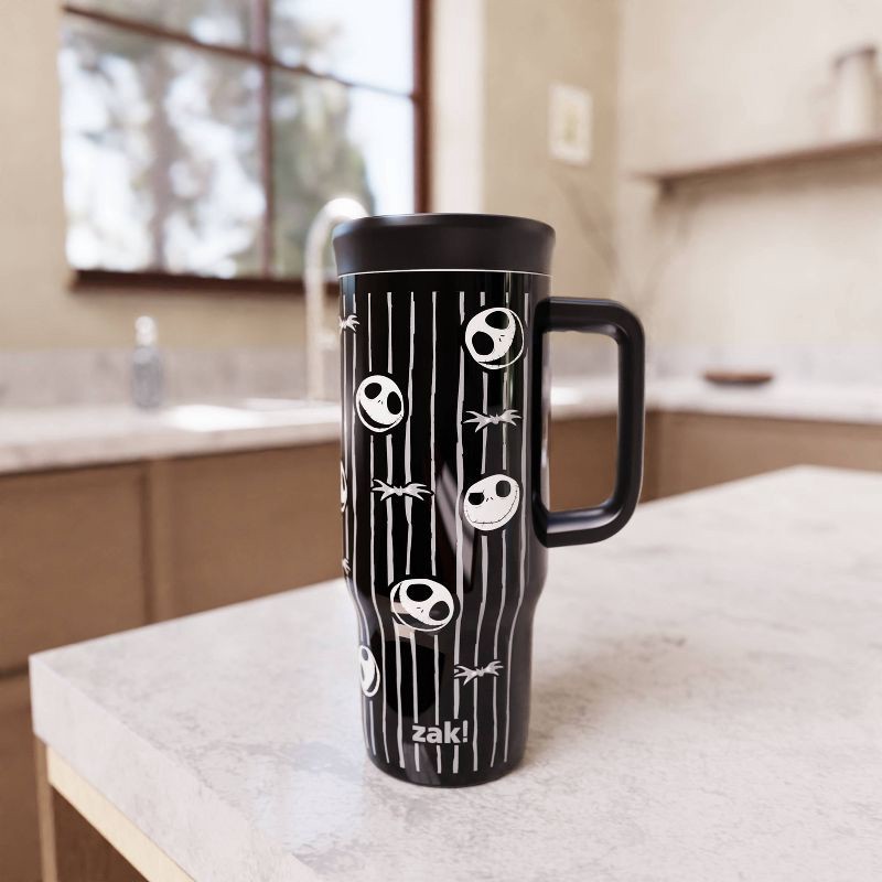 slide 6 of 6, Zak Designs 24oz Nightmare Before Christmas Stainless Steel Vacuum Sutton Tumbler with Slide Lid Black, 24 oz