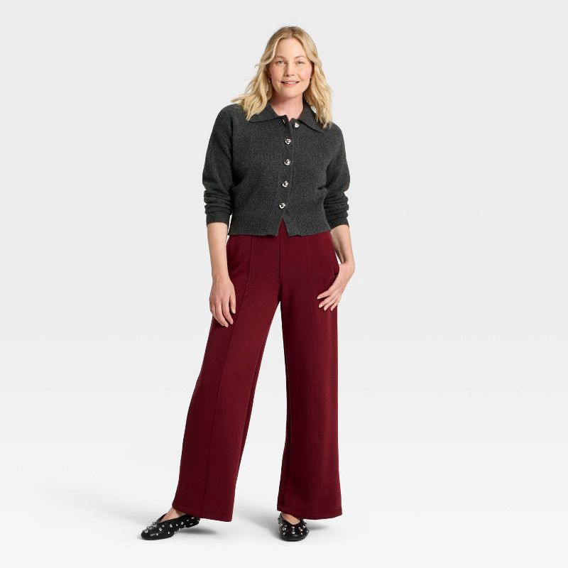 slide 3 of 3, Women's Long Sleeve Heart Button Cardigan Sweater - A New Day™ Charcoal Gray XL, 1 ct