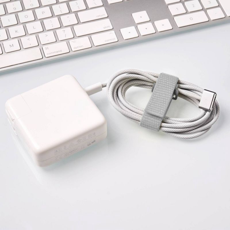 slide 2 of 5, Wrap-It 3pk 8" Cinch-Straps Pebble Gray, 3 ct