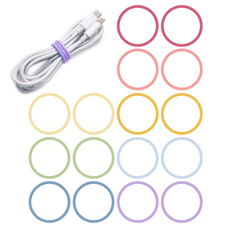 slide 3 of 5, Wrap-It Super-Stretch Silicone Bands 16pk Macaron, 16 ct