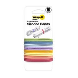 Wrap-It Super-Stretch Silicone Bands 16pk Macaron