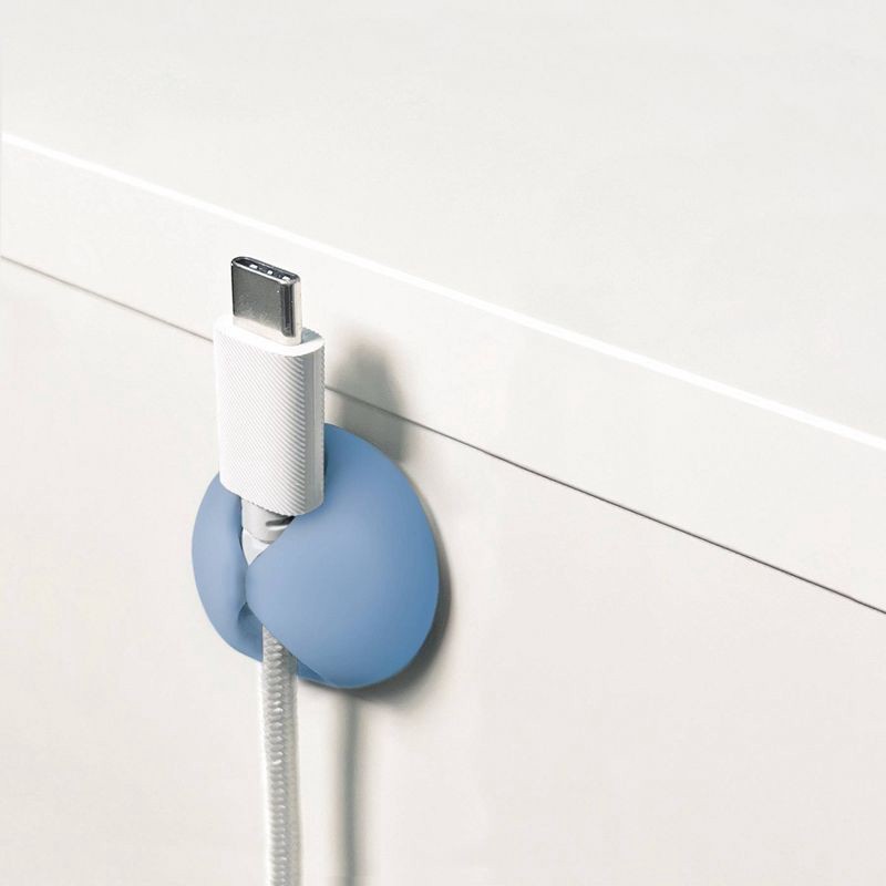 slide 4 of 5, Wrap-It Cable Clips Single 10pk Macaron, 10 ct