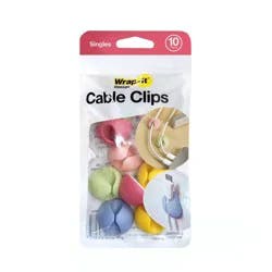 Wrap-It Cable Clips Single 10pk Macaron