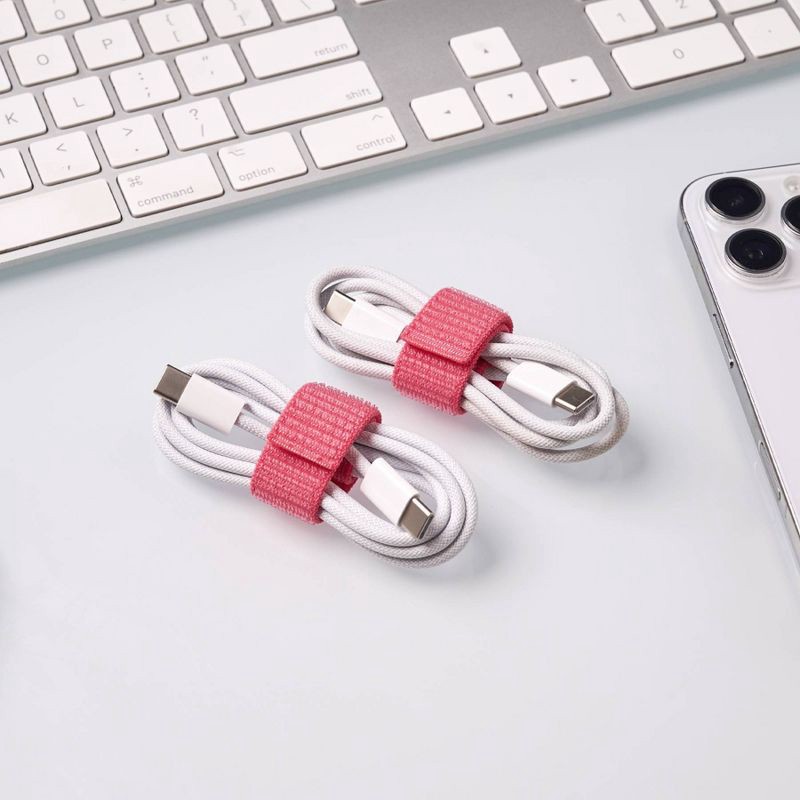 slide 2 of 5, Wrap-It 4pk 5" Cinch-Straps Macaron, 4 ct