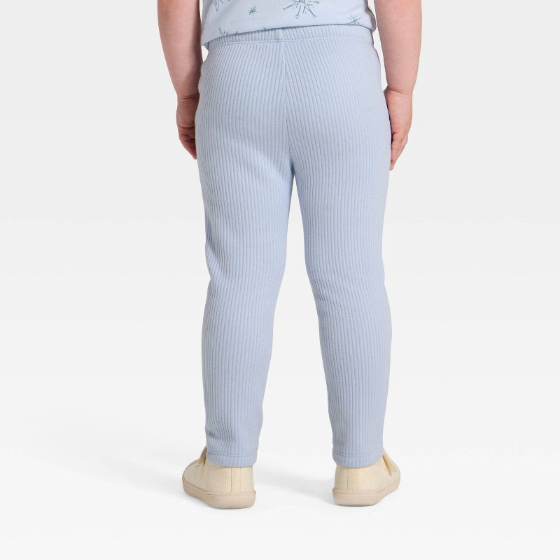 slide 2 of 3, Toddler Girls' Ribbed Leggings - Cat & Jack™ Light Blue 3T, 1 ct
