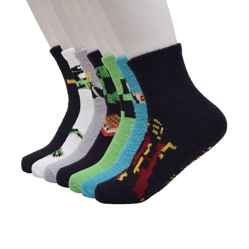 slide 3 of 4, Boys' Minecraft 7 Days Of Cozy Socks - M/L, 1 ct