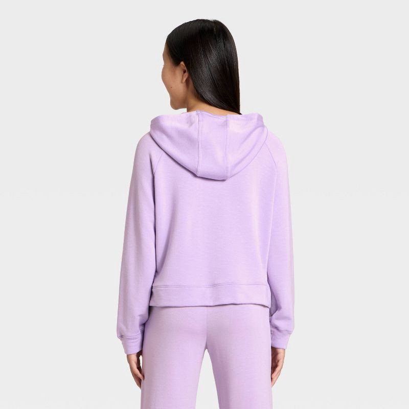 slide 2 of 3, Girls' Modal Pullover Hoodie - All In Motion™ Lilac Purple L, 1 ct