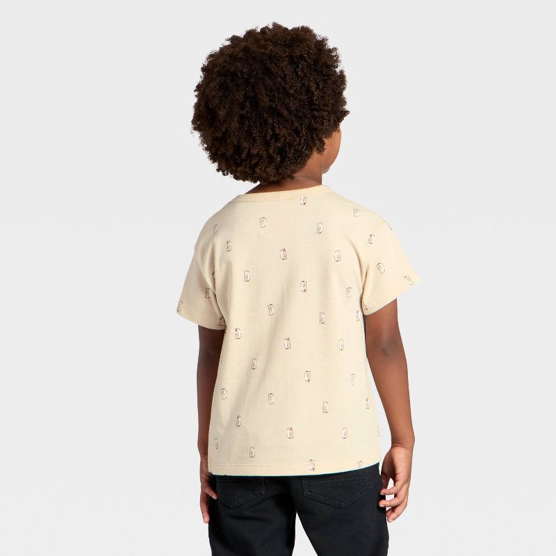 slide 2 of 3, Toddler Boys' Short Sleeve Favorite T-Shirt - Cat & Jack™ Khaki 18M, 1 ct