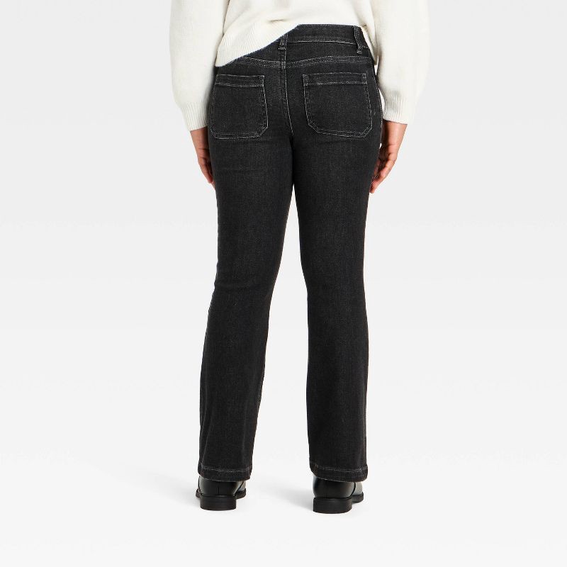 slide 2 of 4, Girls' Rhinestone Flare Jeans - Cat & Jack™ Black Wash 10, 1 ct