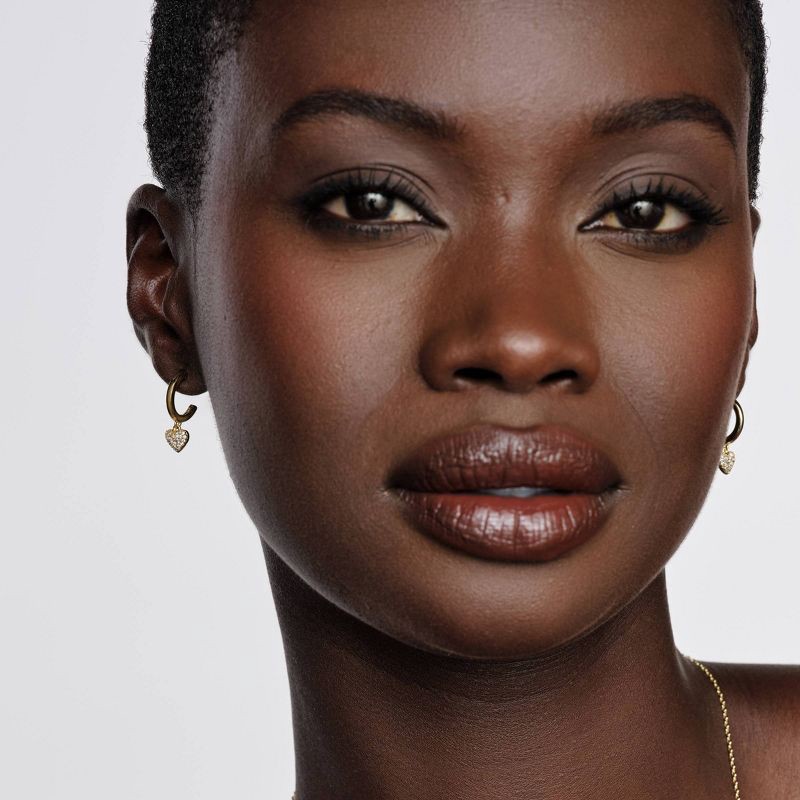 slide 2 of 3, Kendra Scott Anna Pave Pendant Necklace and Huggie Earring Set 2pc - Gold, 2 ct