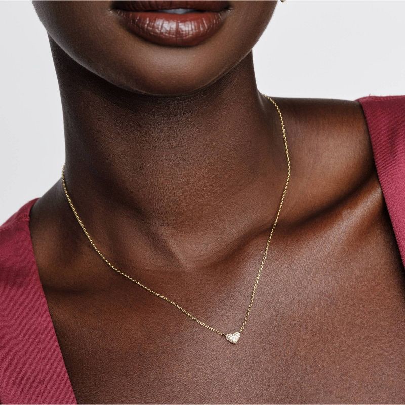 slide 3 of 3, Kendra Scott Anna Pave Pendant Necklace and Huggie Earring Set 2pc - Gold, 2 ct