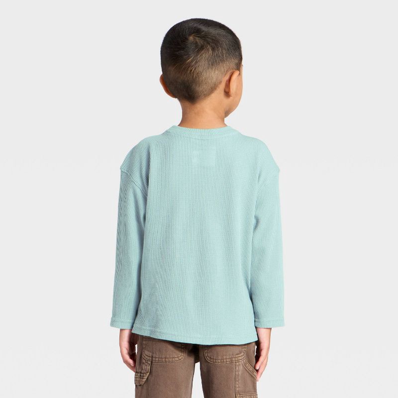 slide 2 of 3, Toddler Boys' Long Sleeve Thermal Shirt - Cat & Jack™ Blue 4T, 1 ct
