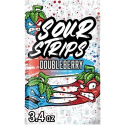 Sour Strips Duos Doubleberry Flavored Chewy Candy - 3.4oz