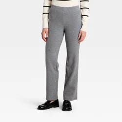 Women's Brushed Pull-On Pants - A New Day™ Gray L