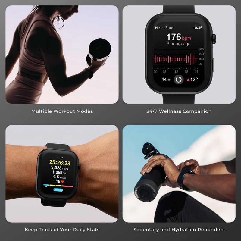 slide 4 of 10, ITouch Air 5 Pro Smartwatch - Black, 1 ct