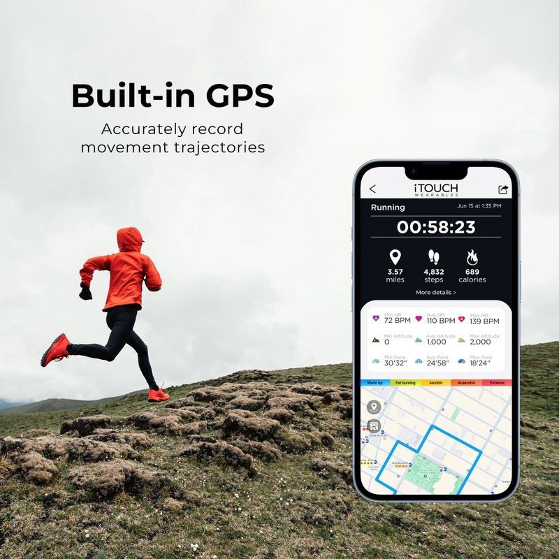 slide 9 of 10, ITouch Air 5 Pro Smartwatch - Black, 1 ct