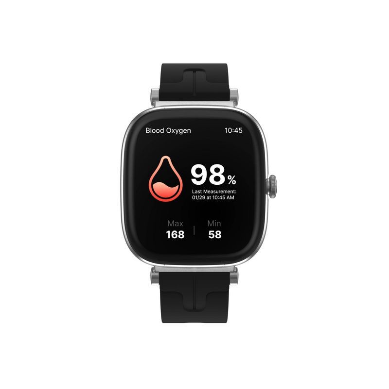 slide 16 of 23, iTouch Belle Silver Case with Silver Metal and Silicon Band Smartwatch Set, 1 ct