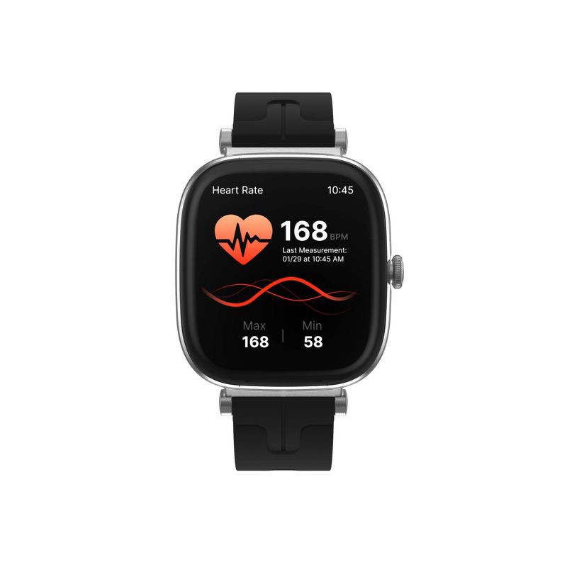 slide 17 of 23, iTouch Belle Silver Case with Silver Metal and Silicon Band Smartwatch Set, 1 ct