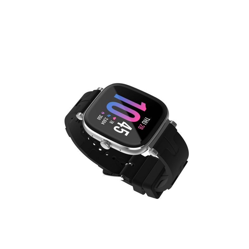 slide 21 of 23, iTouch Belle Silver Case with Silver Metal and Silicon Band Smartwatch Set, 1 ct