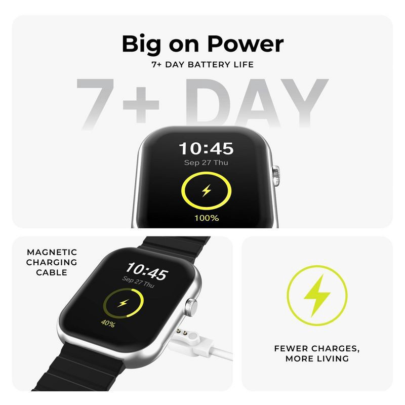 slide 4 of 12, iTouch Air 5 Silver Case with 1 magnetic and 1 nylon strap Smartwatch Set, 1 ct