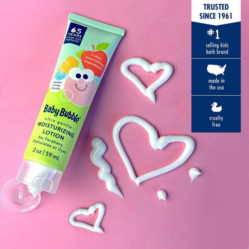slide 6 of 10, Mr. Bubble Baby Bubble Ultra Gentle Moisturizing Baby Lotion - Sweet Violet Clouds Scent - 2oz, 2 oz