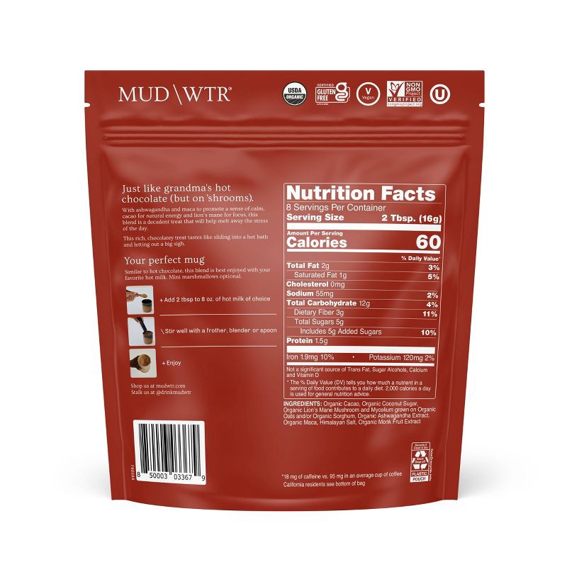 slide 2 of 4, MUD WTR Hot Chocolate Mix - 4.5oz, 4.5 oz